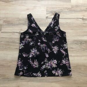Dynamite Black and Purple Floral Camisole